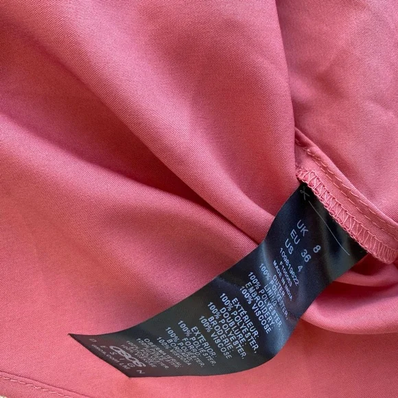 ASOS Pink Adjustable Spaghetti Strap Slip Dress, Size 4 - Picture 4 of 4